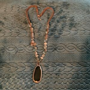 Silpada aqua green glass mixed stone necklace